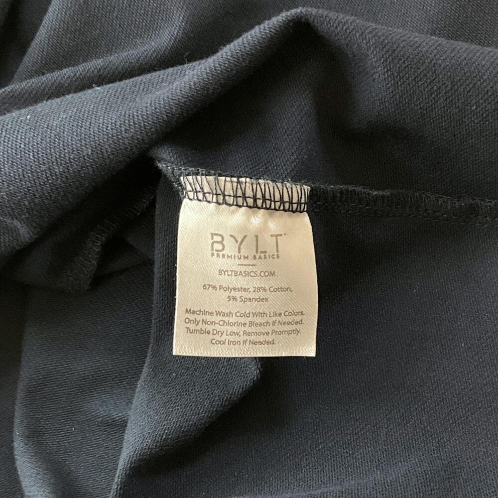 BYLT Hooded Drop Cut Long Sleeve Shirt Mens Large Navy Blue Performance - Picture 7 of 14